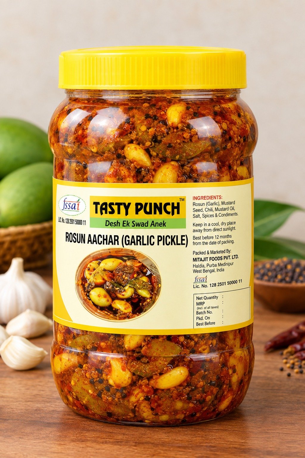Fort's Garlic Pickle - Homemade Rosun Achar form Bengal